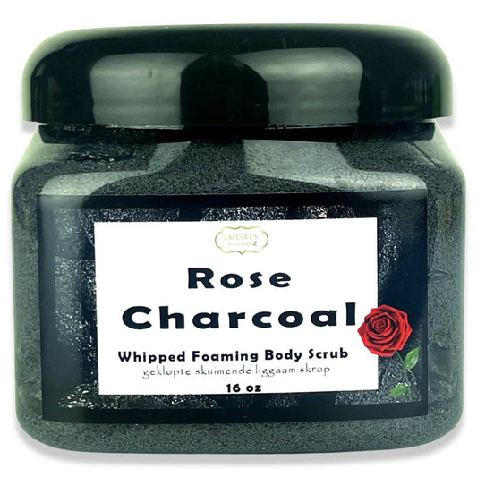 WS-CHARCOAL ROSE WHIPPED BODY SCRUB (16oz)