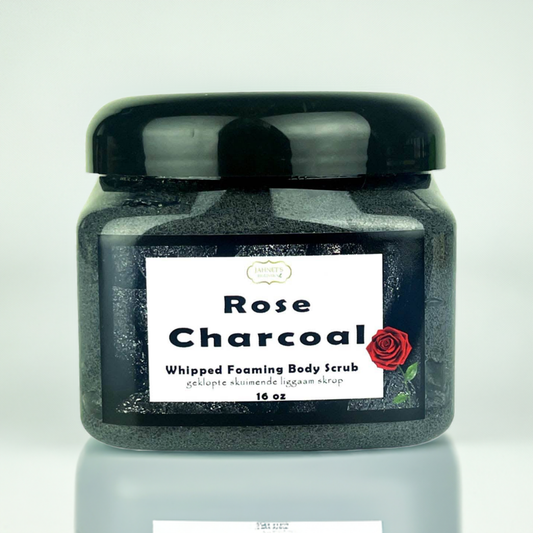 ROSE CHARCOAL FOAMING WHIPPED BODY SCRUB